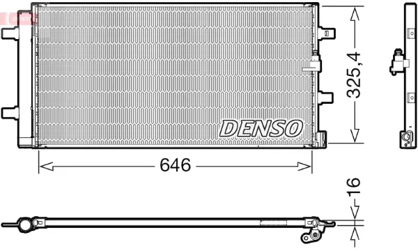 Radiador de aparelho de ar condicionado DCN02041 Denso