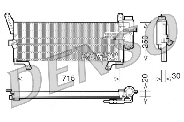 Radiador de aparelho de ar condicionado para Fiat Punto (176C)