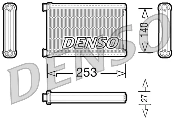 Radiador de forno (de aquecedor) DRR05005 Denso