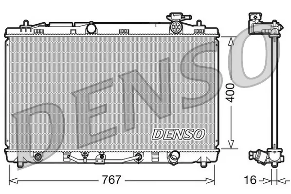 Radiador de esfriamento de motor DRM50030 Denso