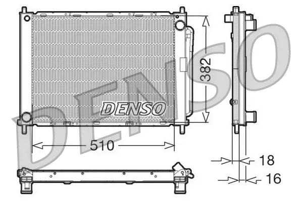 Radiador de esfriamento de motor DRM23100 Denso