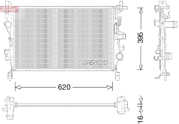 Radiador de esfriamento de motor DRM09044 Denso