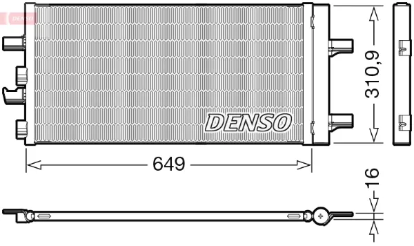 Radiador de aparelho de ar condicionado DCN05104 Denso