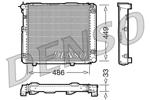 Radiador de esfriamento de motor DRM17067 Denso