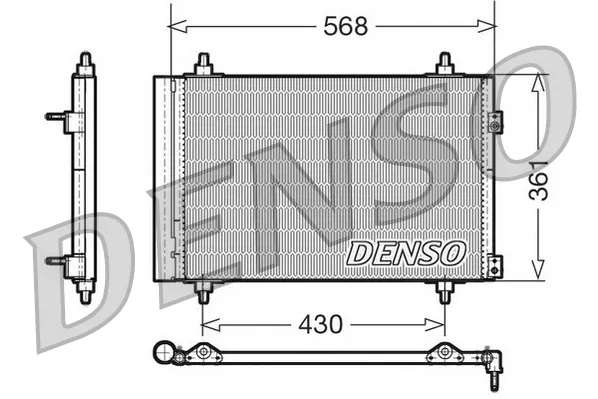 Radiador de aparelho de ar condicionado DCN07008 Denso