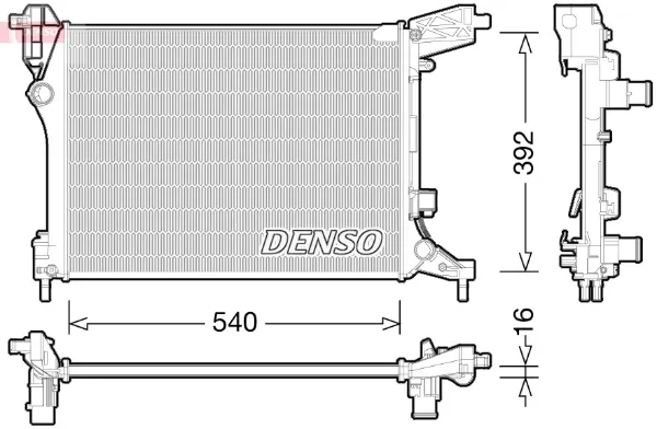 Radiador de esfriamento de motor DRM09165 Denso