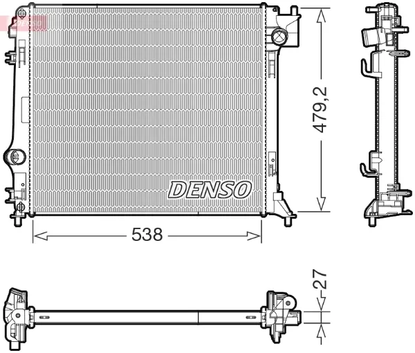 Radiador de esfriamento de motor 701399 VALEO