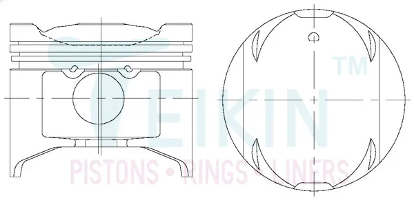 Pistão do kit para 1 cilindro, STD B3Y611SA0B Mazda