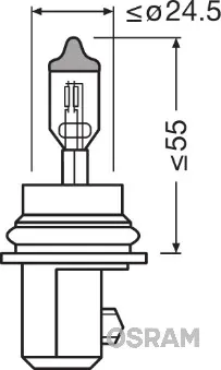 Lâmpada halógena 9007 Osram