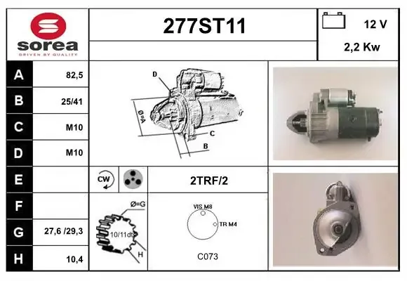 Motor de arranco 277ST11 Startcar