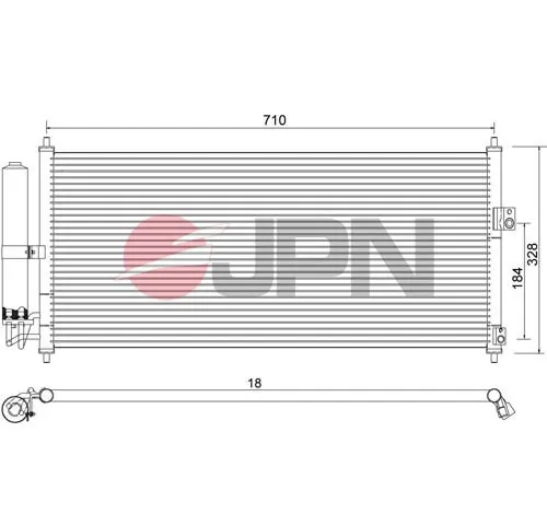 Radiador de aparelho de ar condicionado 60C9109JPN JPN