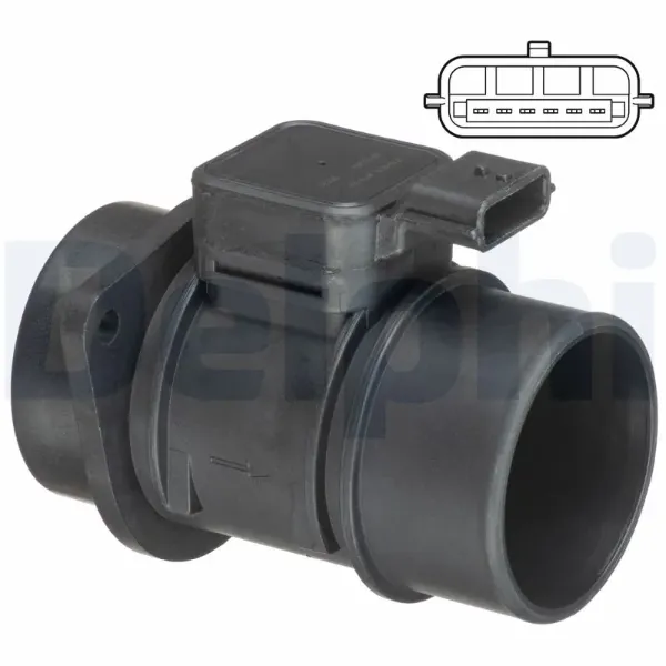 Sensor de fluxo (consumo) de ar, medidor de consumo M.A.F. - (Mass Airflow) AF1050312B1 Delphi