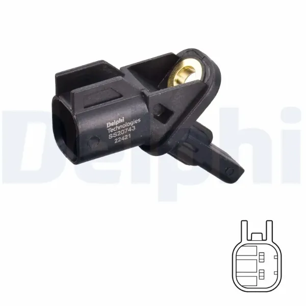 Sensor dianteiro de ABS SS20743 Delphi