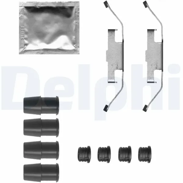 Kit de molas de fixação de sapatas de disco dianteiras LX0683 Delphi