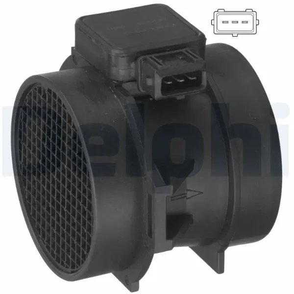 Sensor de fluxo (consumo) de ar, medidor de consumo M.A.F. - (Mass Airflow) AF1018512B1 Delphi