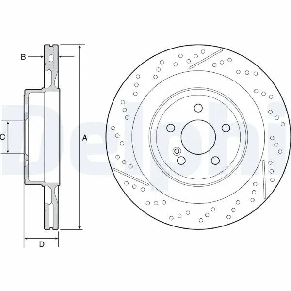 Disco do freio traseiro BG9118C Delphi