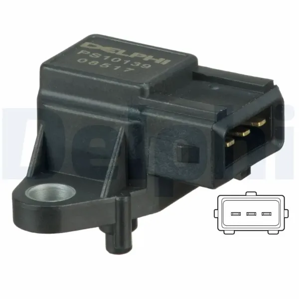 Sensor de pressão no coletor de admissão, MAP PS10139 Delphi