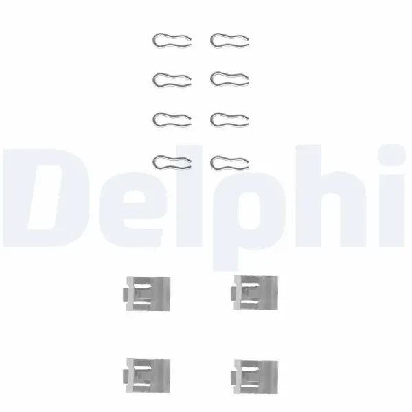 Kit de molas de fixação de sapatas de disco dianteiras LX0075 Delphi