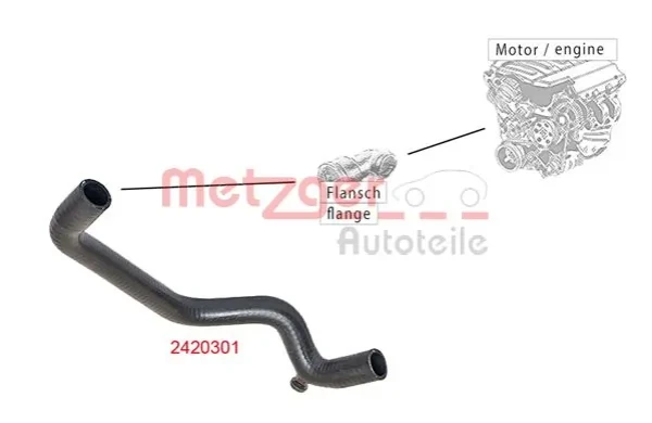 Mangueira (cano derivado) do sistema de esfriamento para Citroen C8 (EA, EB)