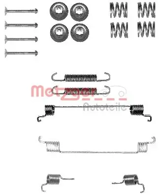 Kit de montagem das sapatas traseiras de tambor Dacia Sandero I