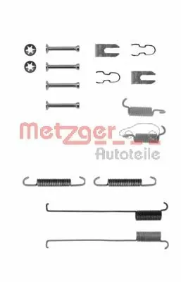 Kit de montagem das sapatas traseiras de tambor Fiat Punto II