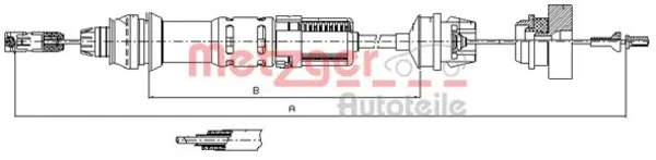 Cabo de embraiagem para Peugeot 306 (7A)