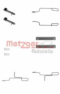 Kit de molas de fixação de sapatas de disco dianteiras Peugeot 306 7A