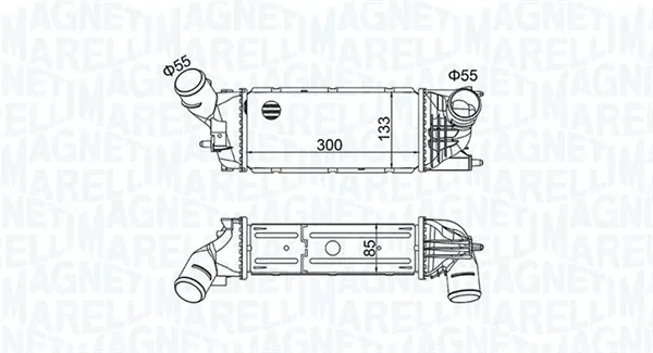 Radiador de intercooler 351319205120 Magneti Marelli