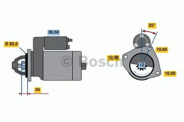 Motor de arranco 0986010950 Bosch