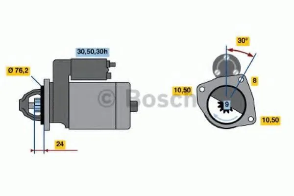 Motor de arranco 0986014900 Bosch