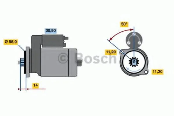 Motor de arranco 0986016031 Bosch