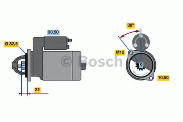 Motor de arranco 0986016280 Bosch