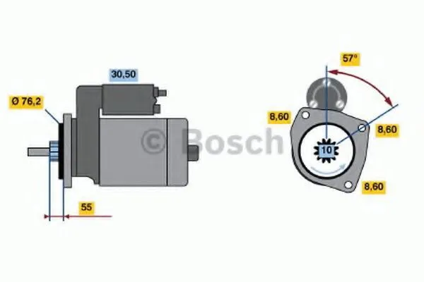 Motor de arranco 0986016340 Bosch