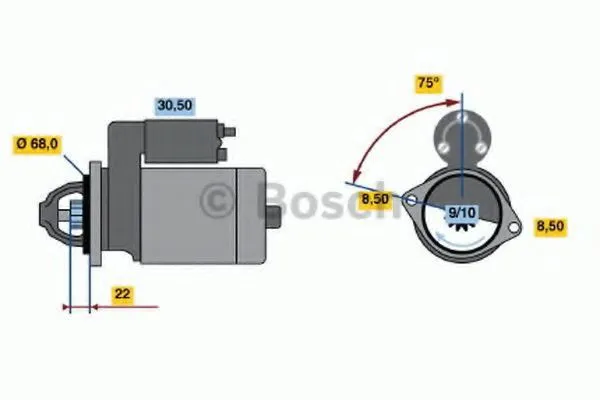 Motor de arranco 0986017120 Bosch