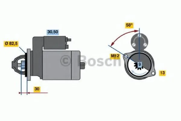 Motor de arranco 0986018340 Bosch