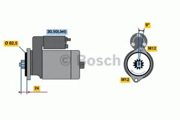 Motor de arranco 0986018380 Bosch