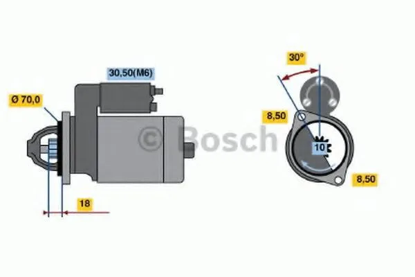 Motor de arranco 0986021260 Bosch