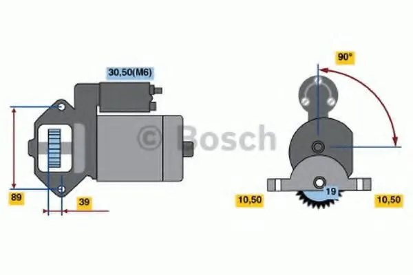 Motor de arranco 0986021351 Bosch