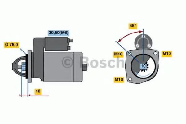 Motor de arranco 0986022631 Bosch