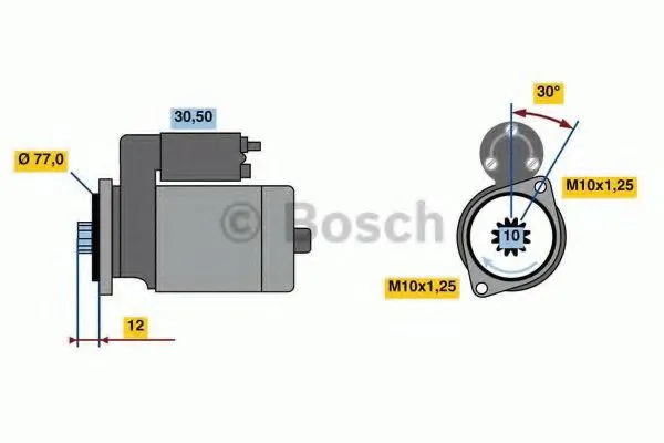 Motor de arranco 0986022700 Bosch