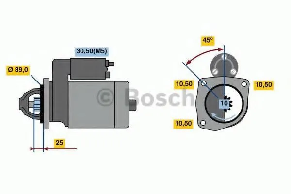 Motor de arranco 0986022990 Bosch