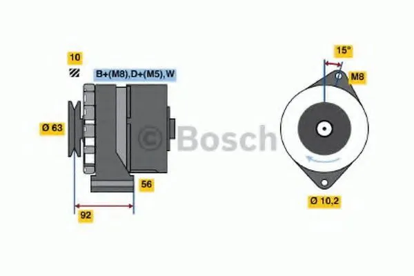 Gerador 0986039450 Bosch