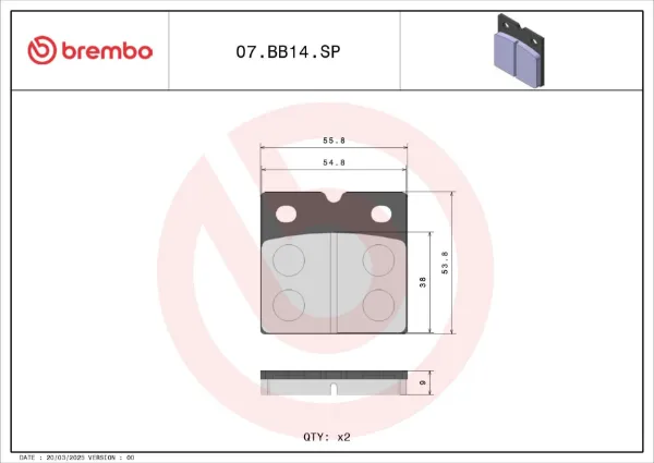  07BB14SP Brembo