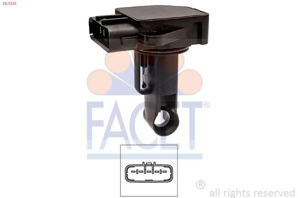 Sensor de fluxo (consumo) de ar, medidor de consumo M.A.F. - (Mass Airflow) 1X4312B579AA Mazda