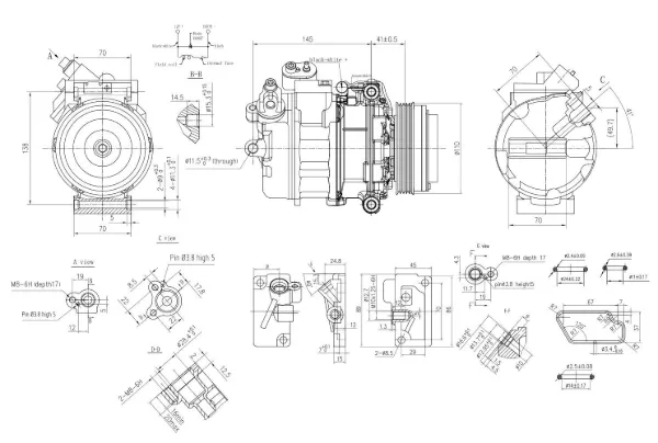 Compressor de aparelho de ar condicionado BMW 5 E39