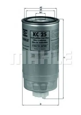 Filtro de combustível KC25 Mahle Original