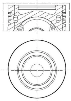 Pistão do kit para 1 cilindro, STD 028PI00141000 Mahle Original