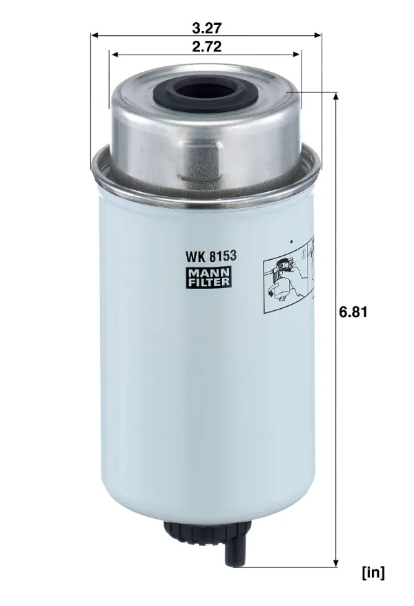 Filtro de combustível WK8153 Mann-Filter