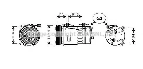 Compressor de aparelho de ar condicionado Seat Cordoba 6L2