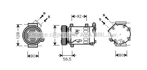 Compressor de aparelho de ar condicionado Citroen C4 PICASSO I